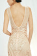 Party time rosegold sequin evening dress